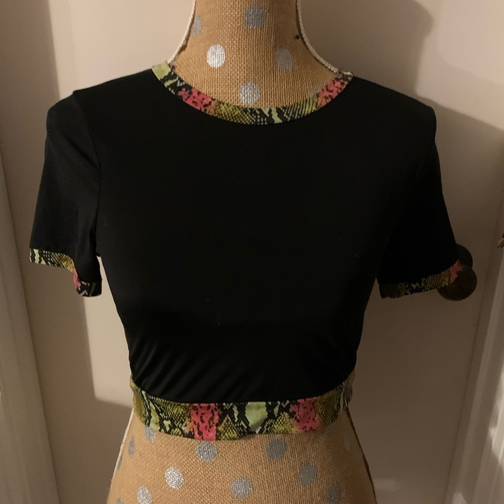 Snake skin crop top